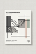 Minimalist Print Trend Forecast PDF cover with clean lines and muted tones