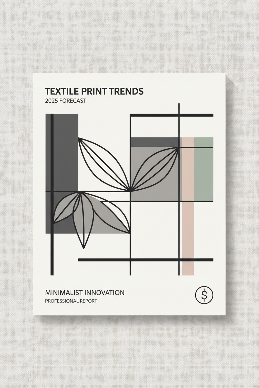 Minimalist Print Trend Forecast PDF cover with clean lines and muted tones