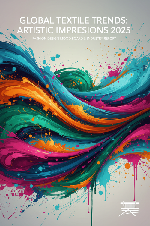 Abstract Print Trend Forecast PDF cover with artistic brushstroke patterns